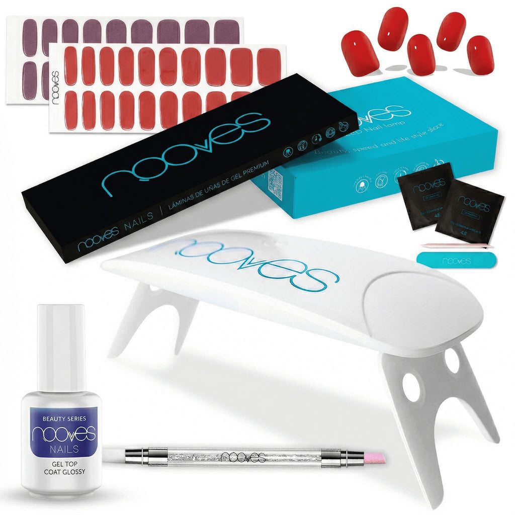 Starter Kit Beauty Red - Pack de Iniciación con Top Coat - Crimson Red - Ruby Claret